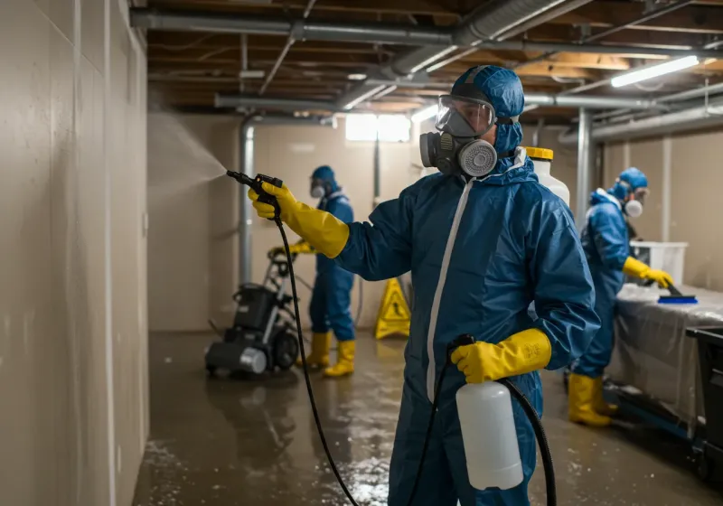 Basement Sanitization and Antimicrobial Treatment process in Pahrump, NV