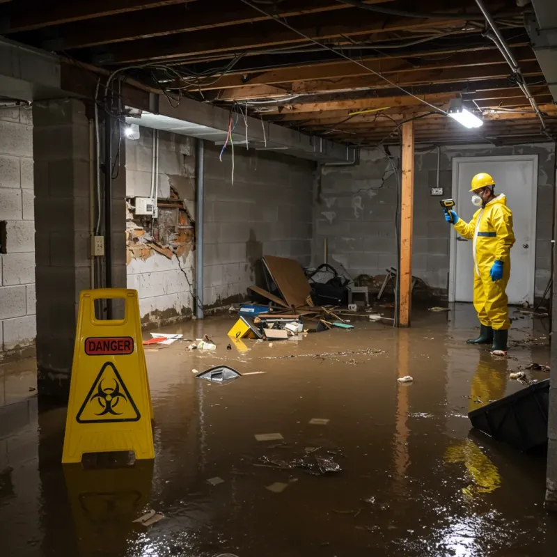 Flooded Basement Electrical Hazard in Pahrump, NV Property